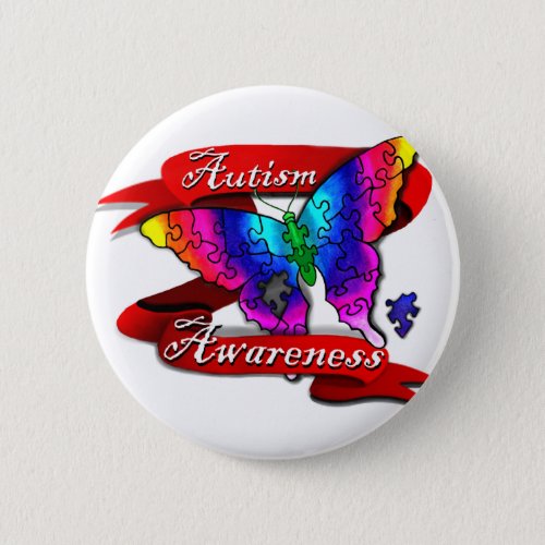 Autism Awareness Banner Button