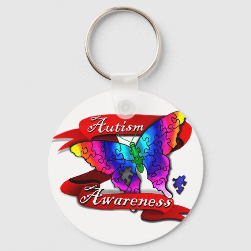 Autism Awareness Banner Keychain