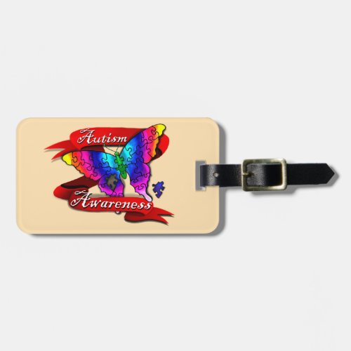 Autism Awareness Banner Luggage Tag