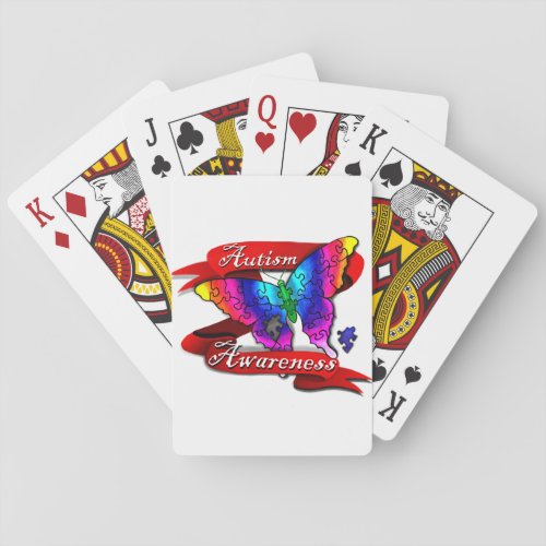 Autism Awareness Banner Playing Cards