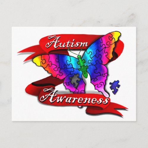 Autism Awareness Banner Postcard
