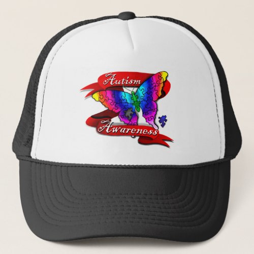 Autism Awareness Banner Trucker Hat