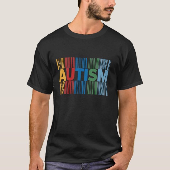 Autism Awareness Barcode T-Shirt (Front)