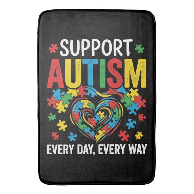 Autism awareness bath mat (Front Vertical)