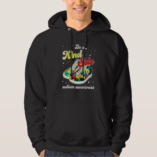 Autism Awareness  Be A Kind Sole Puzzle Pieces Hoodie