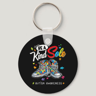 Autism Awareness Be A Kind Sole Puzzle Shoes Be Ki Keychain