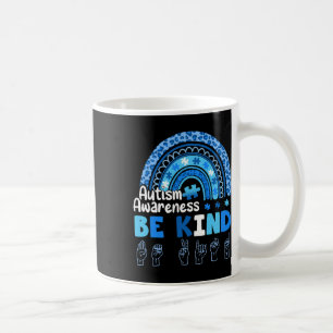 Autism Awareness Be Kind Asl Hand Sign Language Coffee Mug