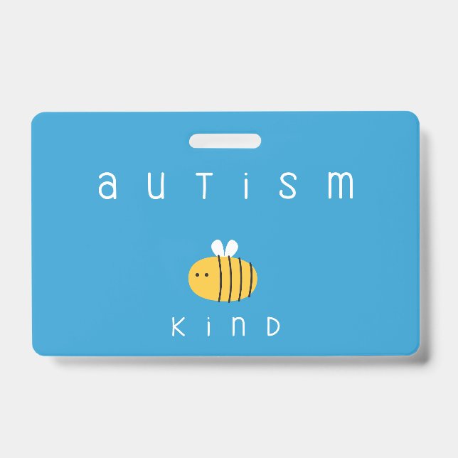 autism awareness be kind Badge Lanyard (Front)