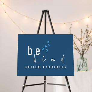 autism awareness be kind blue hearts modern foam board