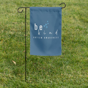 autism awareness be kind blue hearts modern garden flag
