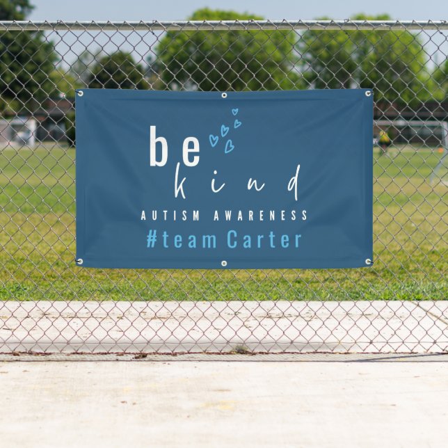 autism awareness be kind blue #team name custom  banner (Insitu)