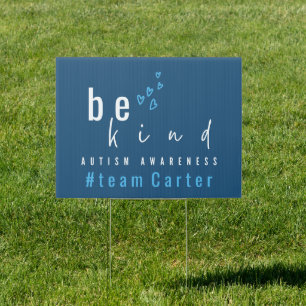 autism awareness be kind blue #team name custom sign