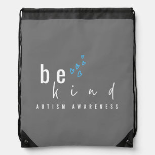 autism awareness. be kind. Drawstring Bag