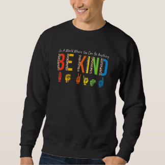 Autism Awareness Be Kind Leopard Puzzle Piece Supp Sweatshirt