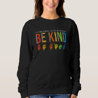 Autism Awareness Be Kind Leopard Puzzle Piece Supp Sweatshirt