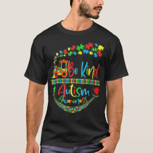Autism Awareness Be Kind Train Puzzle Piece For Ki T-Shirt