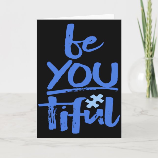Autism Awareness Be You Tiful Special Education Mi Card (Front)