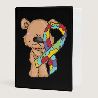 Autism Awareness Bear Mini Binder