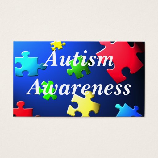 Customizable Autism Awareness Behavior Information Card Business Card Template