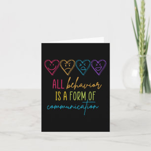 Autism Awareness Behavior Is Communication Special Card