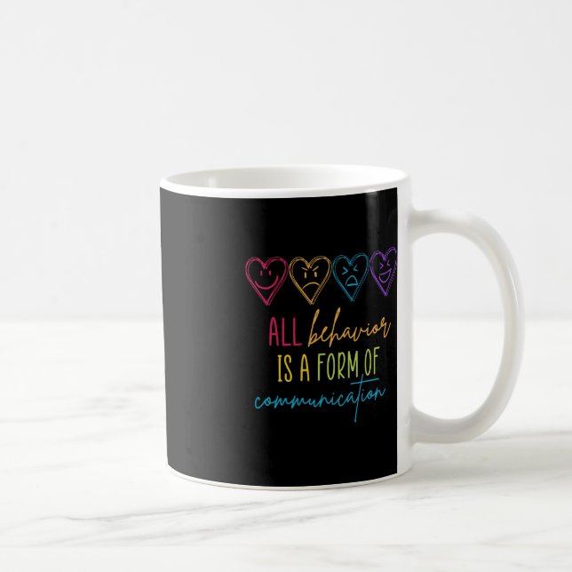 Autism Awareness Behavior Is Communication Special Coffee Mug (Right)