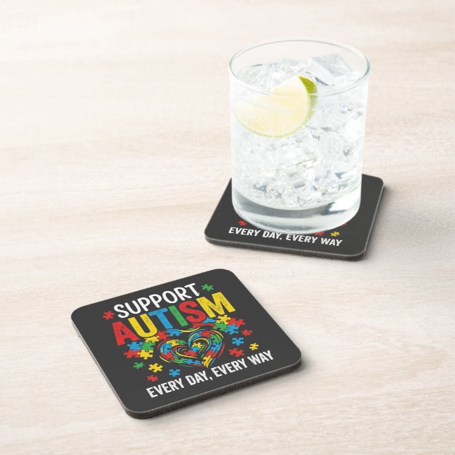 Autism awareness beverage coaster (Right Side)