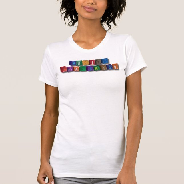 Autism Awareness block T-Shirt (Front)