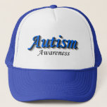 Autism Awareness (blue/blk) Trucker Hat at Zazzle