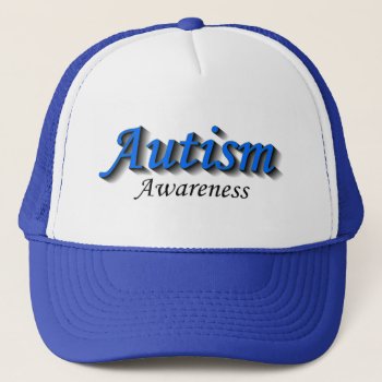 Autism Awareness (blue/blk) Trucker Hat by AutismZazzle at Zazzle
