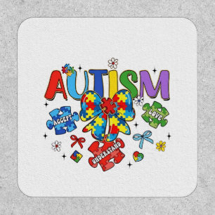 Autism Awareness Bow Coquette Puzzle Piece Neuro Patch