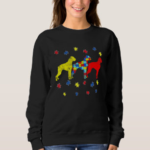 Autism Awareness Boxer Dog Puppy   Autism Dog Sweatshirt