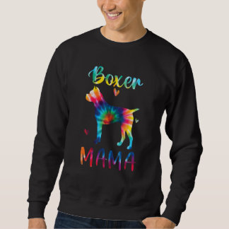Autism Awareness Boxer Mama Tie Dye Dog Mom Sweatshirt