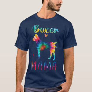 Autism Awareness Boxer Mama Tie Dye Gifts Dog Mom T-Shirt