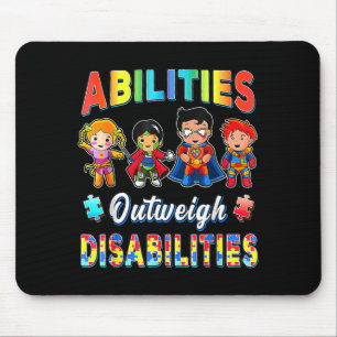 Autism Awareness Boy Abilities Outweigh Disabiliti Mouse Pad
