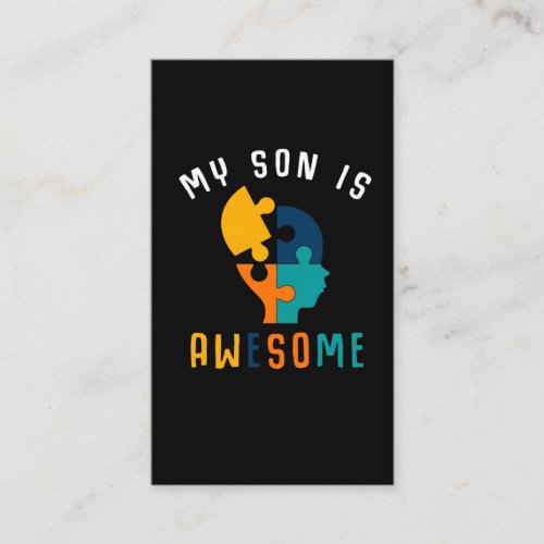 Autism Awareness Boys Autistic Son Business Card