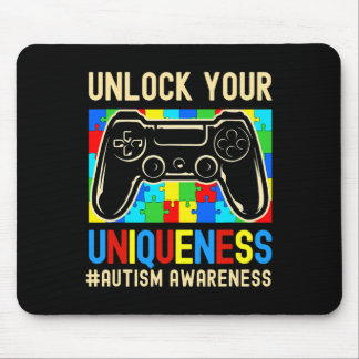 Autism Awareness Boys Girls Video Game Controller  Mouse Pad
