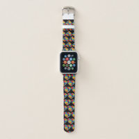 Autism Awareness Bright Support Puzzle Piece HEART Apple Watch Band