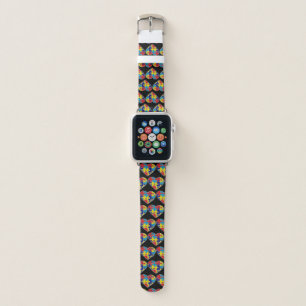Autism Awareness Bright Support Puzzle Piece HEART Apple Watch Band