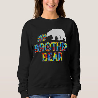 Autism Awareness Brother Bear Puzzle Support Autis Sweatshirt