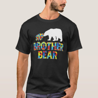 Autism Awareness Brother Bear Puzzle Support Autis T-Shirt