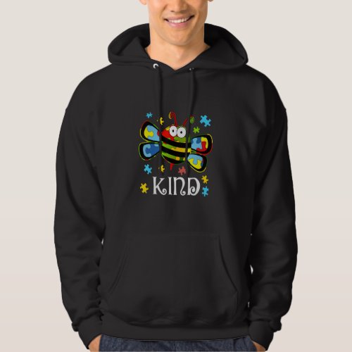 Autism Awareness Bumble Bee Be Kind Puzzle Piece A Hoodie