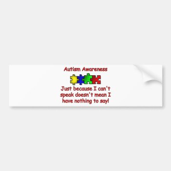 Autism Awareness Bumper Sticker by UTeezSF at Zazzle
