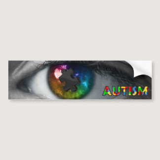 Autism Awareness Bumper Sticker Multicolor Eye