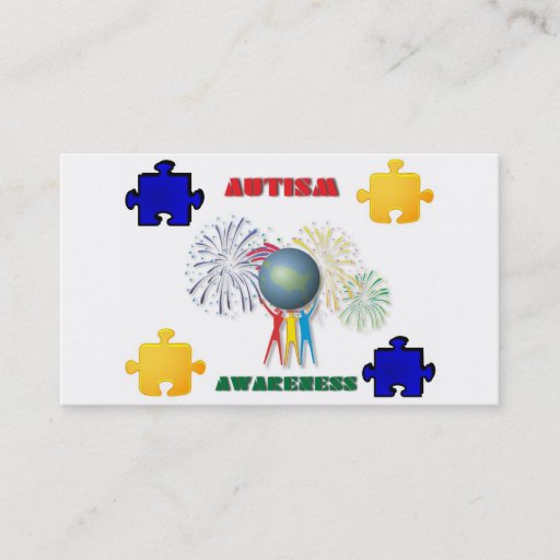Customizable Autism Awareness Business Card