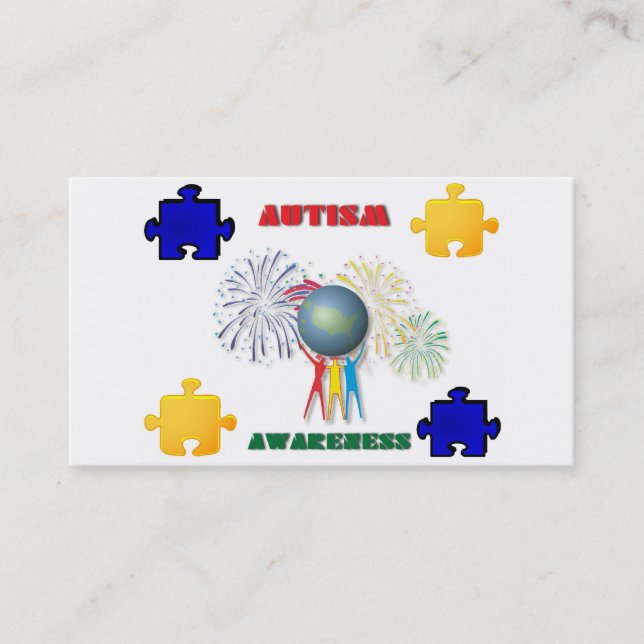 Autism Awareness Business Card (Front)