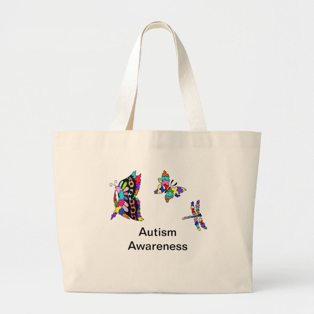 Autism Awareness butterflies Tote Bag (Front)