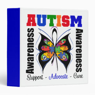 Autism Awareness Butterfly Binder