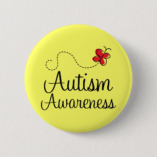 Autism Awareness Butterfly Gift Pinback Button