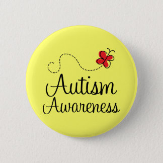 Autism Awareness Butterfly Gift Pinback Button