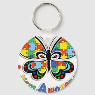 Autism Awareness Butterfly Hope For Wome Keychain